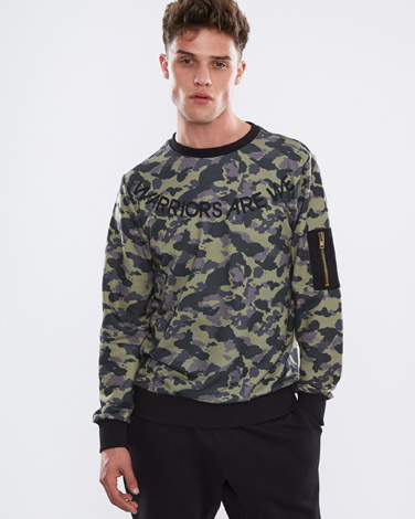 Paul Galvin Camouflage Crew-Neck Sweatshirt